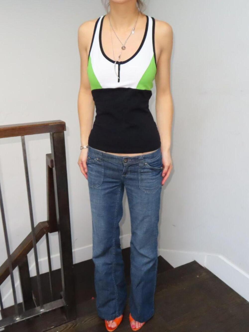 Bebe Women's Black and Green Vests-tanks-cami